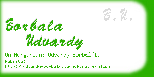 borbala udvardy business card